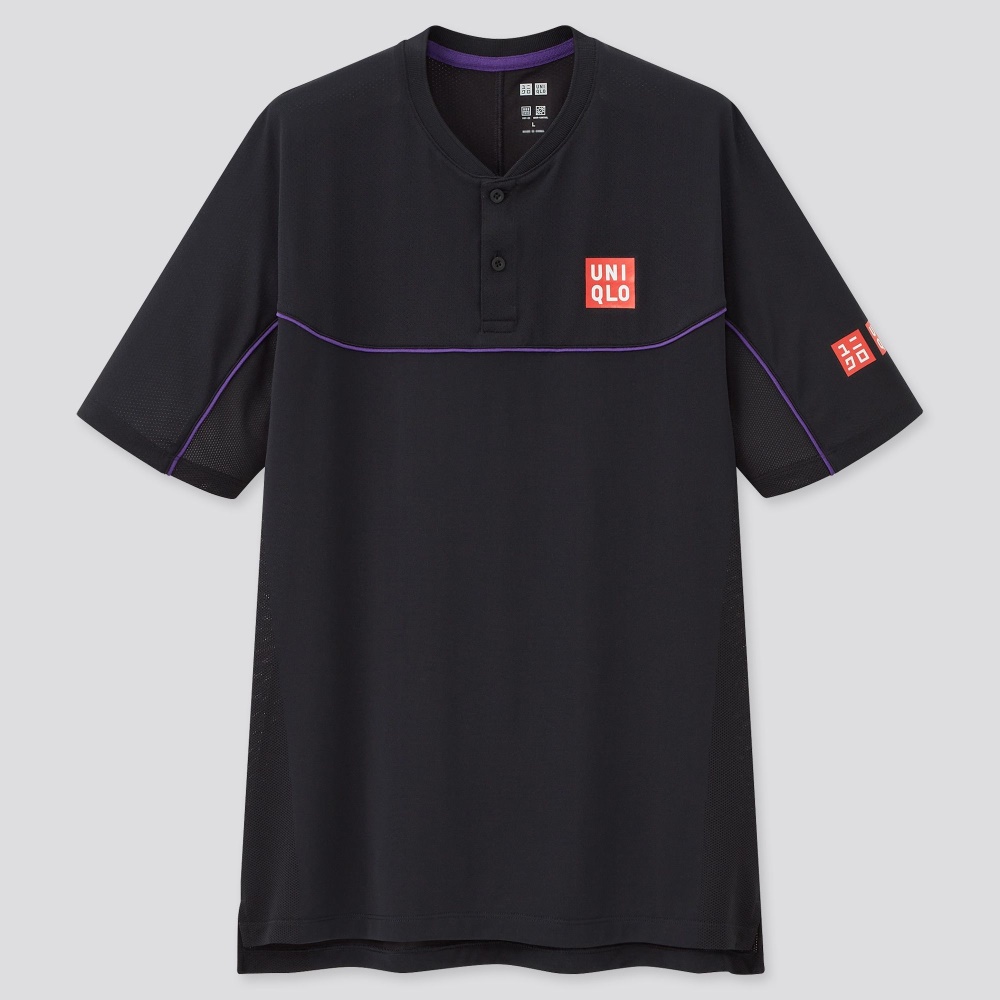 Polo Uniqlo Roger Federer Dry Ex Us 2021 2021 Season Homme Noir J6184370
