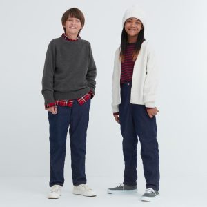 Jean Uniqlo Warm Stretch Doublée Enfant Bleu R3846275