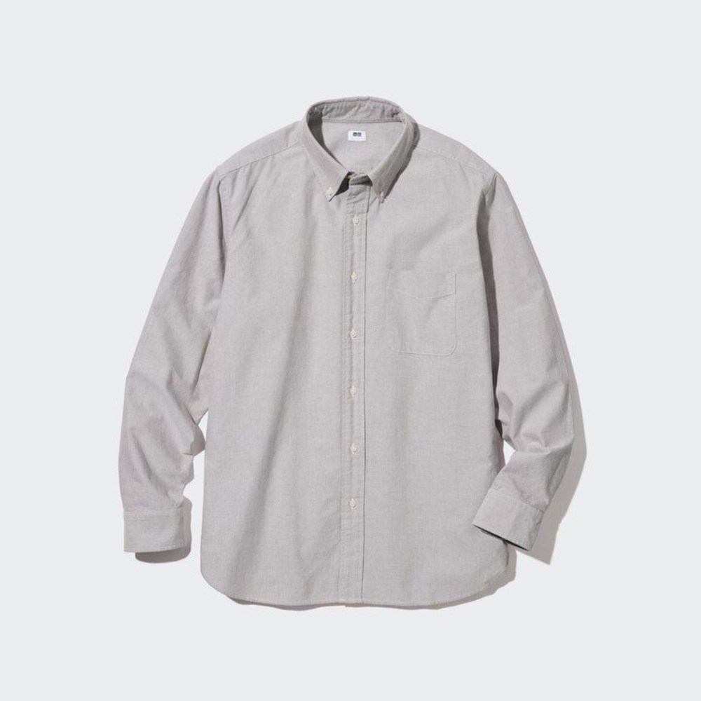 Chemises Uniqlo Coupe Régulière Oxford Button Down Collar Homme Blanche Z4916873 – Image 2