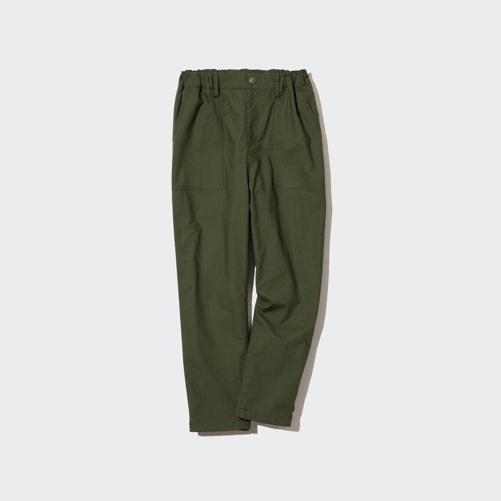 Pantalons Uniqlo Stretch Warm Doublée Baker Enfant Vert Olive O4268703