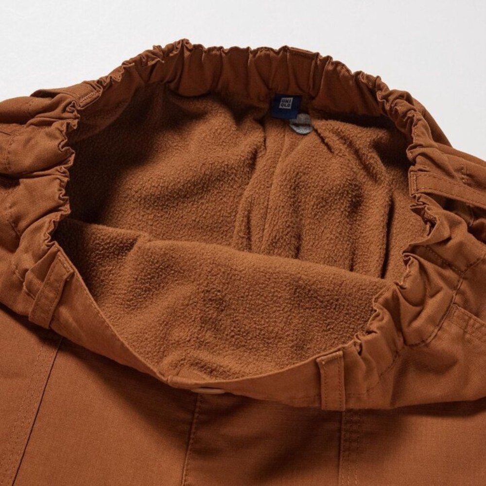 Pantalons Uniqlo Stretch Warm Doublée Baker Enfant Vert Olive O4268703 – Image 5