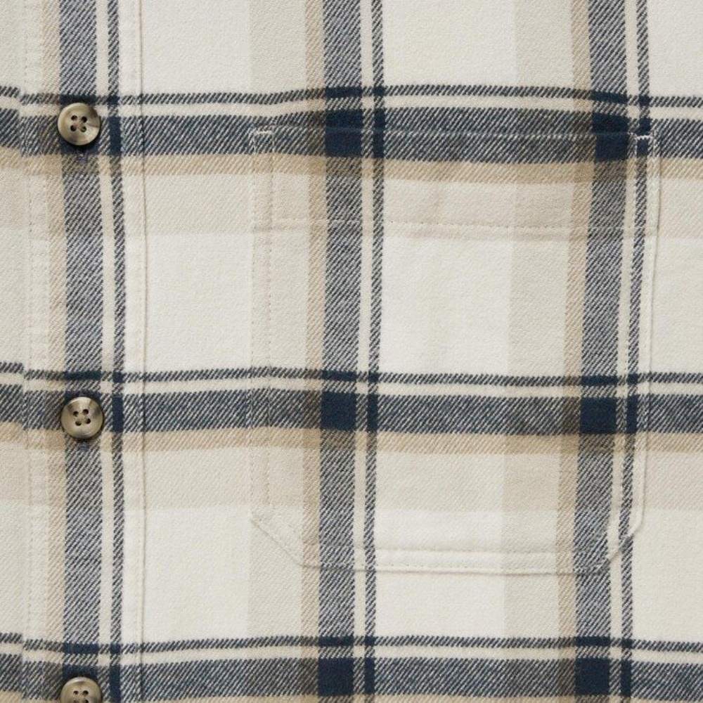 Chemises Uniqlo Flannel Coupe Régulière Checked Regular Collar Homme Beige H8301729 – Image 5