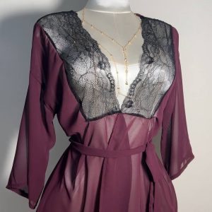 Kimono mousseline & dentelle