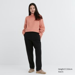 Pantalons Uniqlo Heattech Warm Doublée Corta Femme Noir G8396127