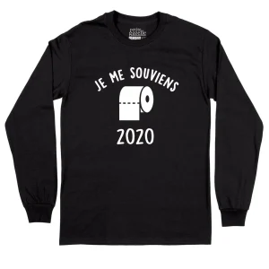 SMALL | T-Shirt à manches longues | Noir - Je me souviens 2020