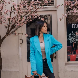 Veste oversize Mathilde - Turquoise St Tropez