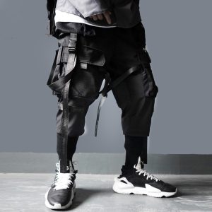 Black techwear pants