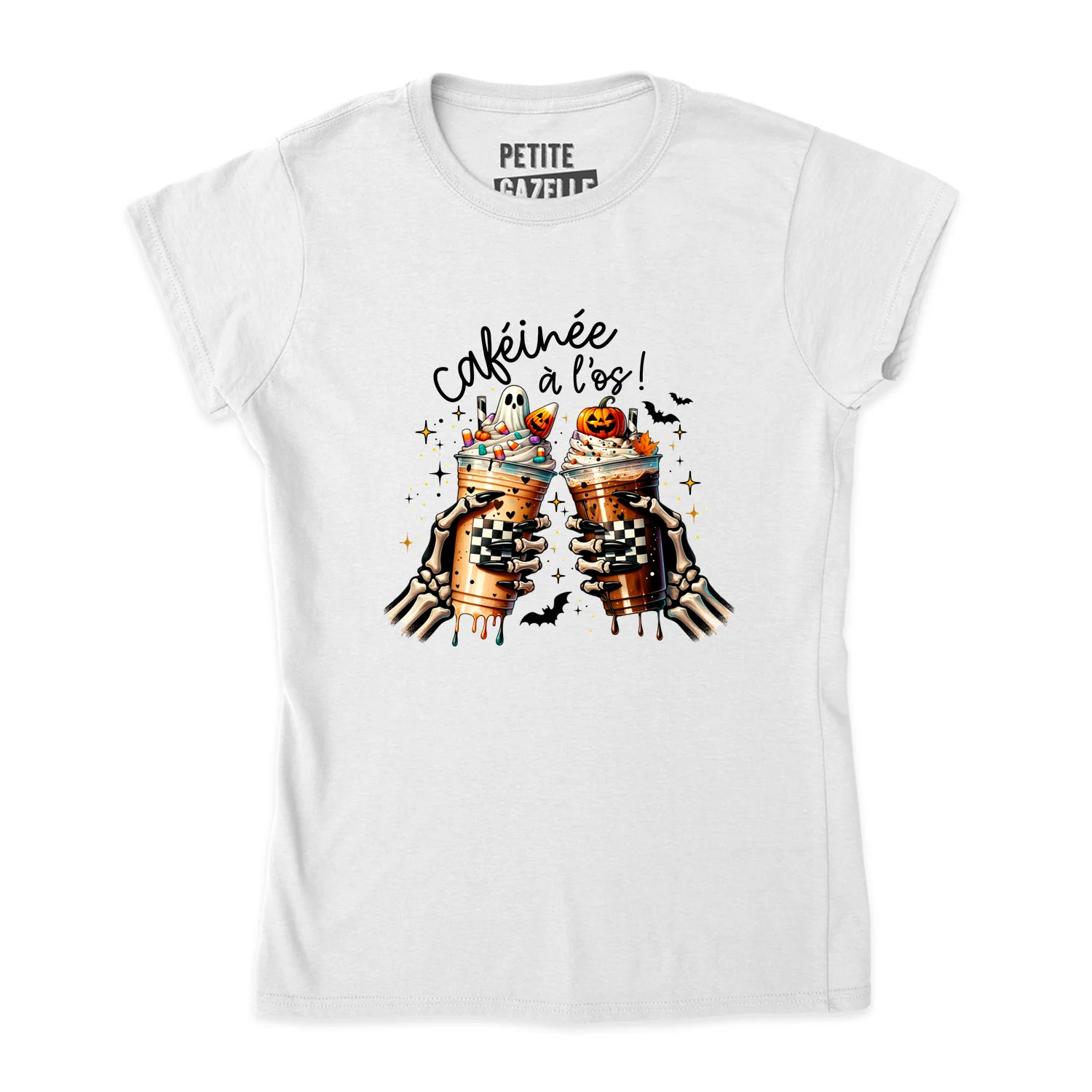 TSHIRT AJUSTÉ | Caféinée à l'os – Image 4