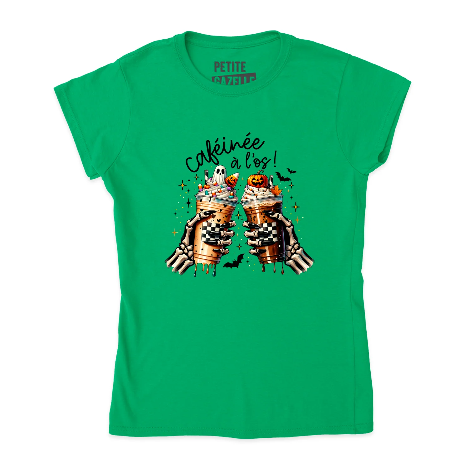 TSHIRT AJUSTÉ | Caféinée à l'os – Image 3