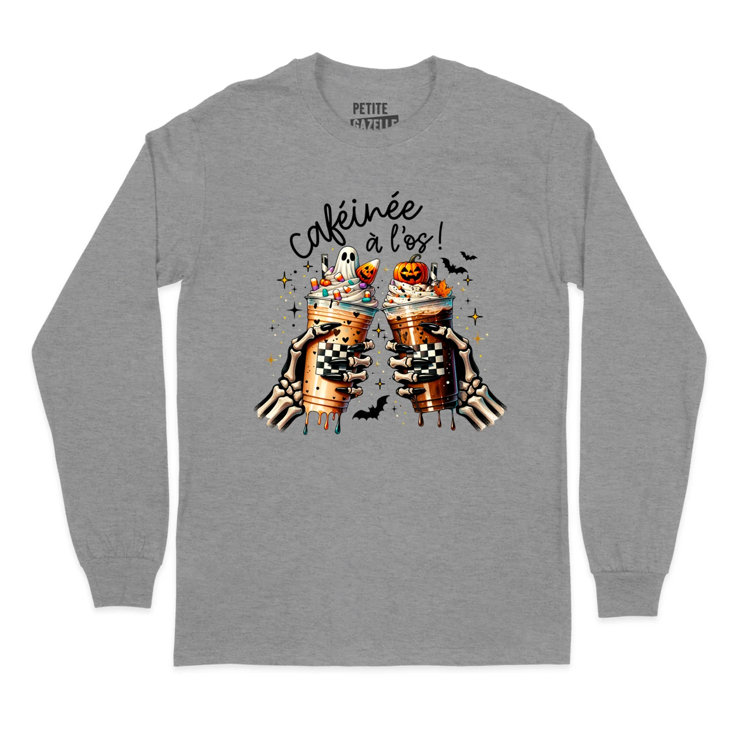 T-SHIRT À MANCHES LONGUES | Caféinée à l'os – Image 5