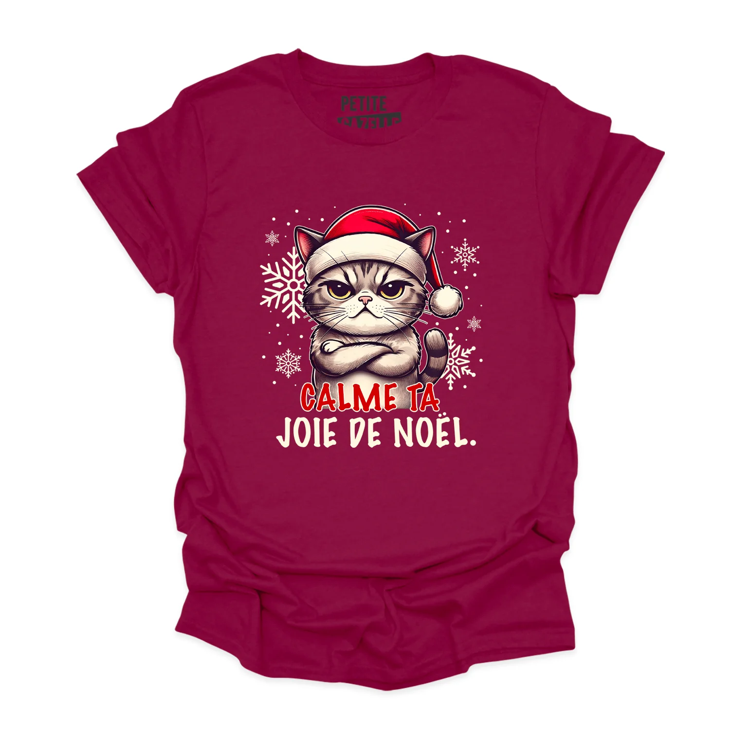 T-SHIRT COL ROND | Calme ta joie de Noël – Image 5