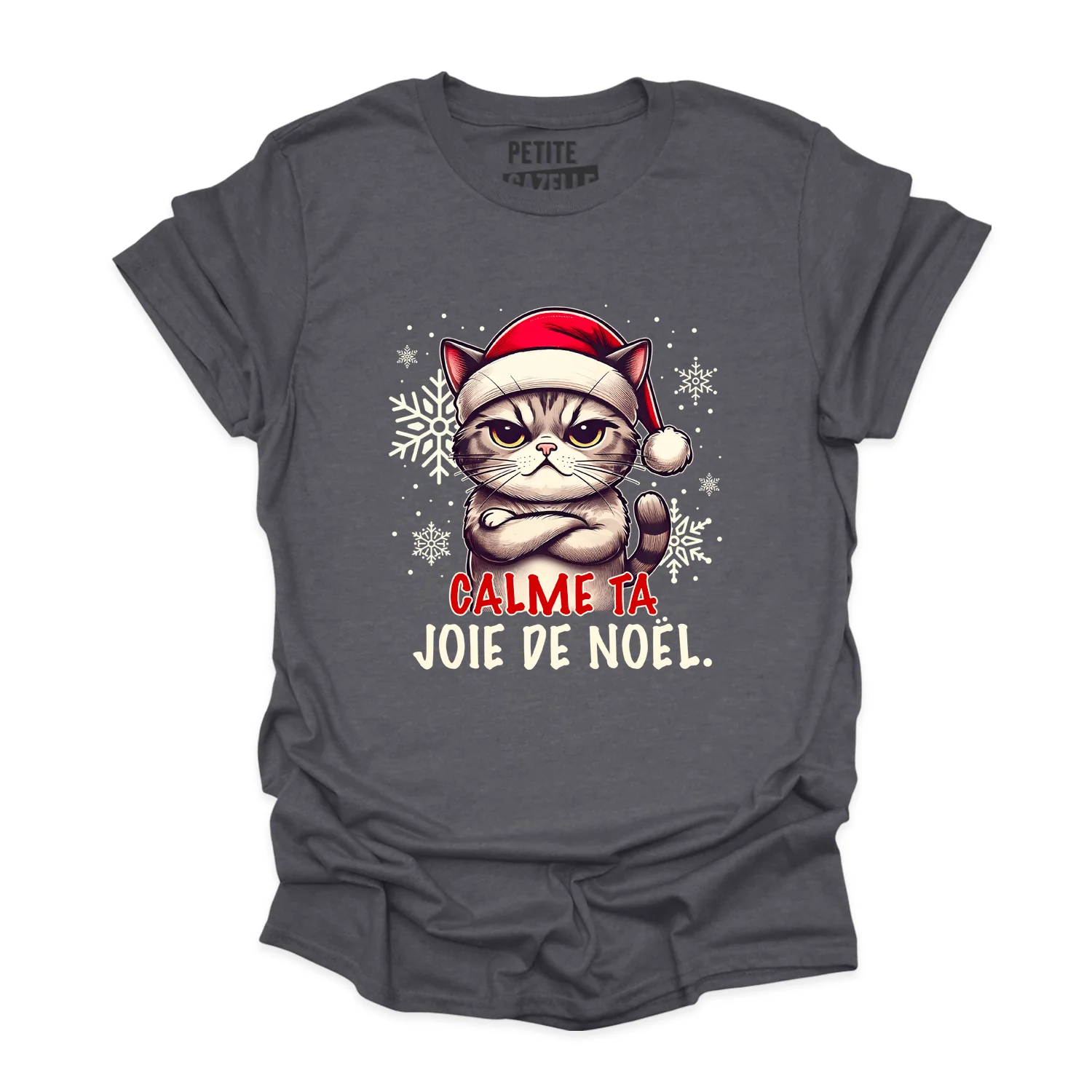 T-SHIRT COL ROND | Calme ta joie de Noël – Image 3