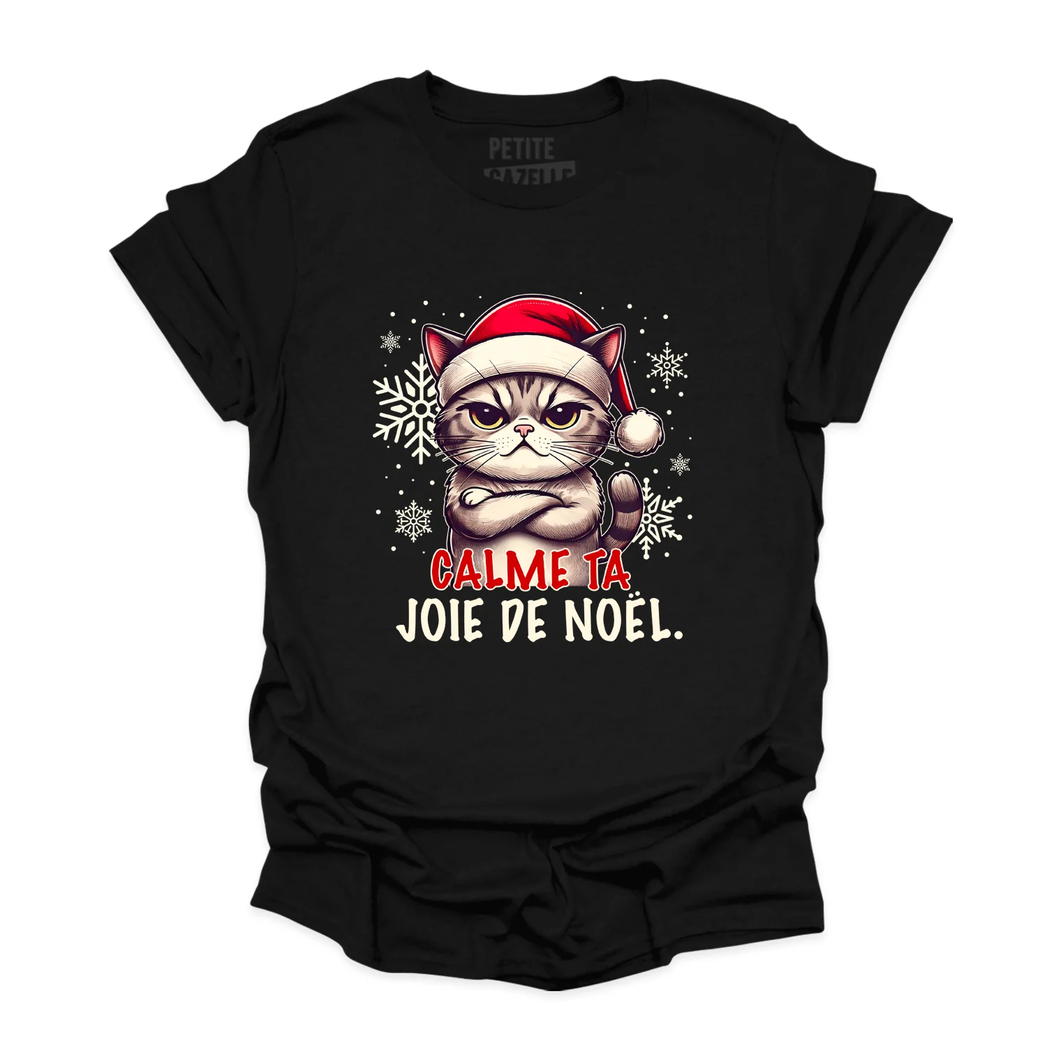 T-SHIRT COL ROND | Calme ta joie de Noël – Image 2