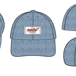 Casquette 6 panneaux label