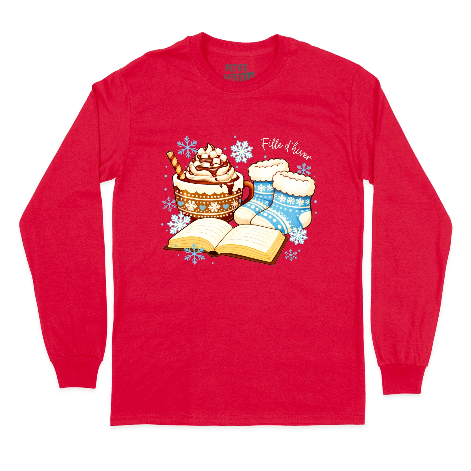 T-SHIRT À MANCHES LONGUES | Chocolat chaud et bas de laine – Image 7