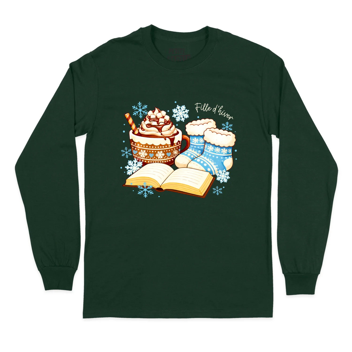 T-SHIRT À MANCHES LONGUES | Chocolat chaud et bas de laine – Image 9