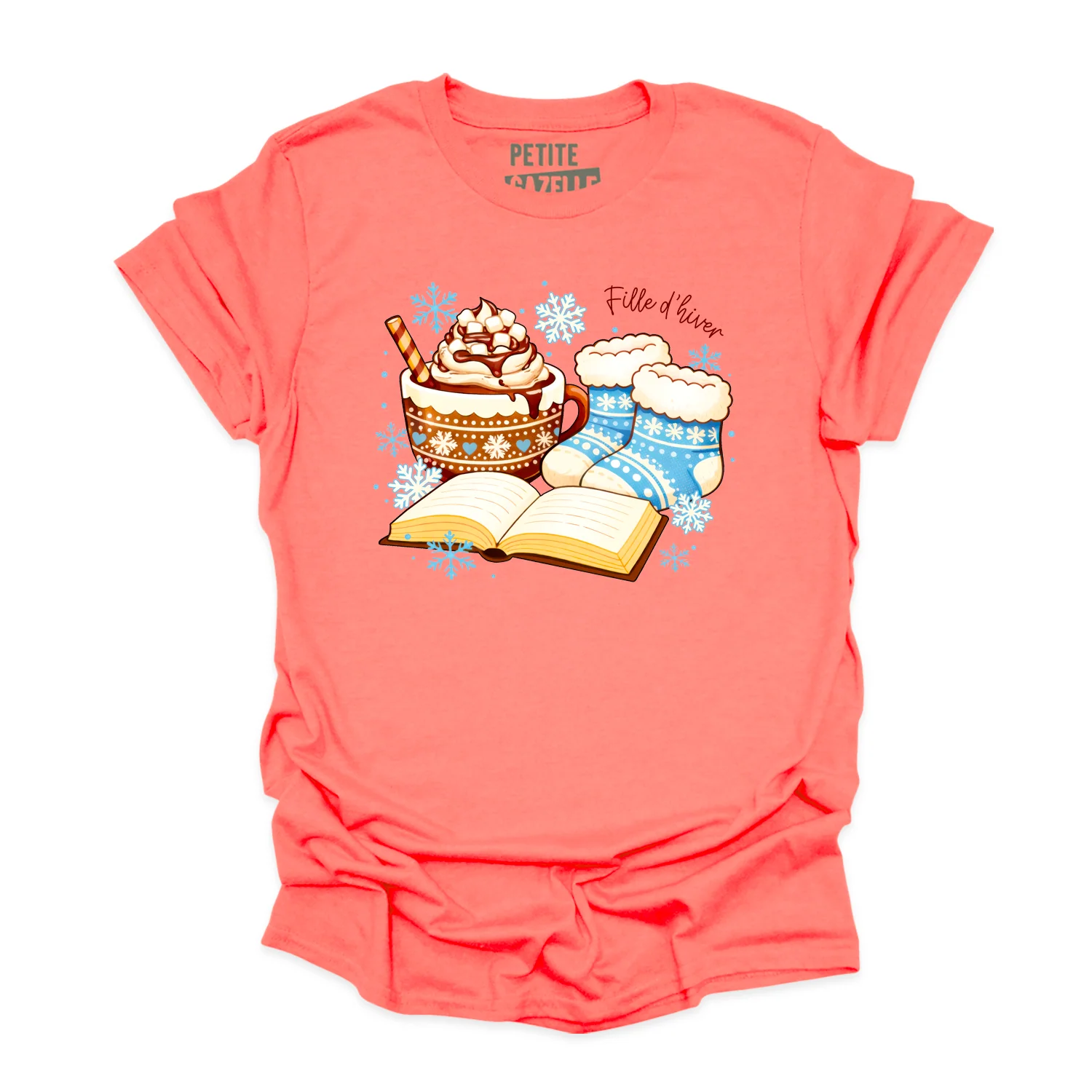 T-SHIRT COL ROND | Chocolat chaud et bas de laine – Image 7