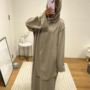 Abaya voile intégré MAÏA soie de medine