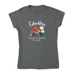 TSHIRT AJUSTÉ | Educatrice, Fleurir les esprits