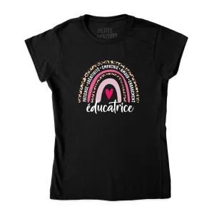 TSHIRT AJUSTÉ | Éducatrice Arc-en-ciel