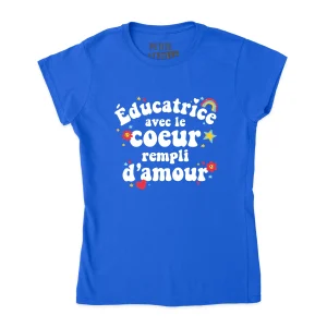 TSHIRT AJUSTÉ | Éducatrice avec le coeur rempli d'amour