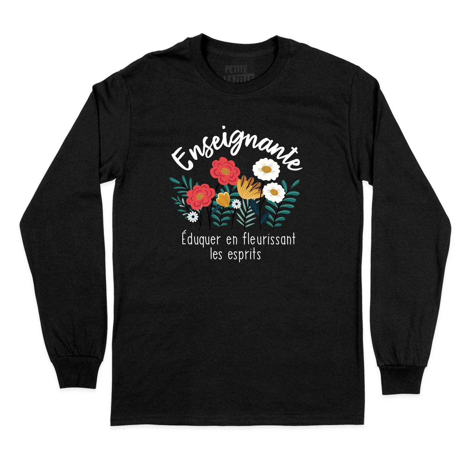 T-SHIRT À MANCHES LONGUES | Enseignante, Fleurir les esprits – Image 2