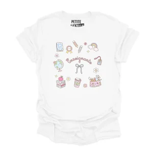 T-SHIRT COL ROND | Enseignante Pastel