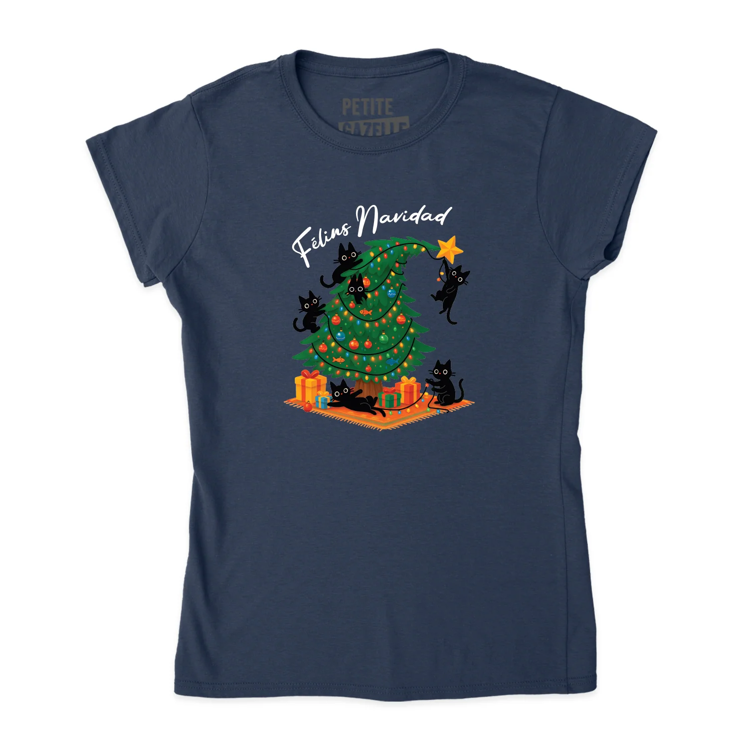 TSHIRT AJUSTÉ | Félins Navidad – Image 4