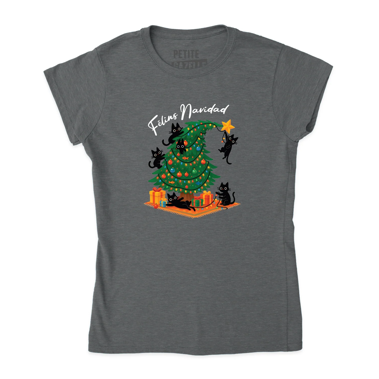 TSHIRT AJUSTÉ | Félins Navidad – Image 3
