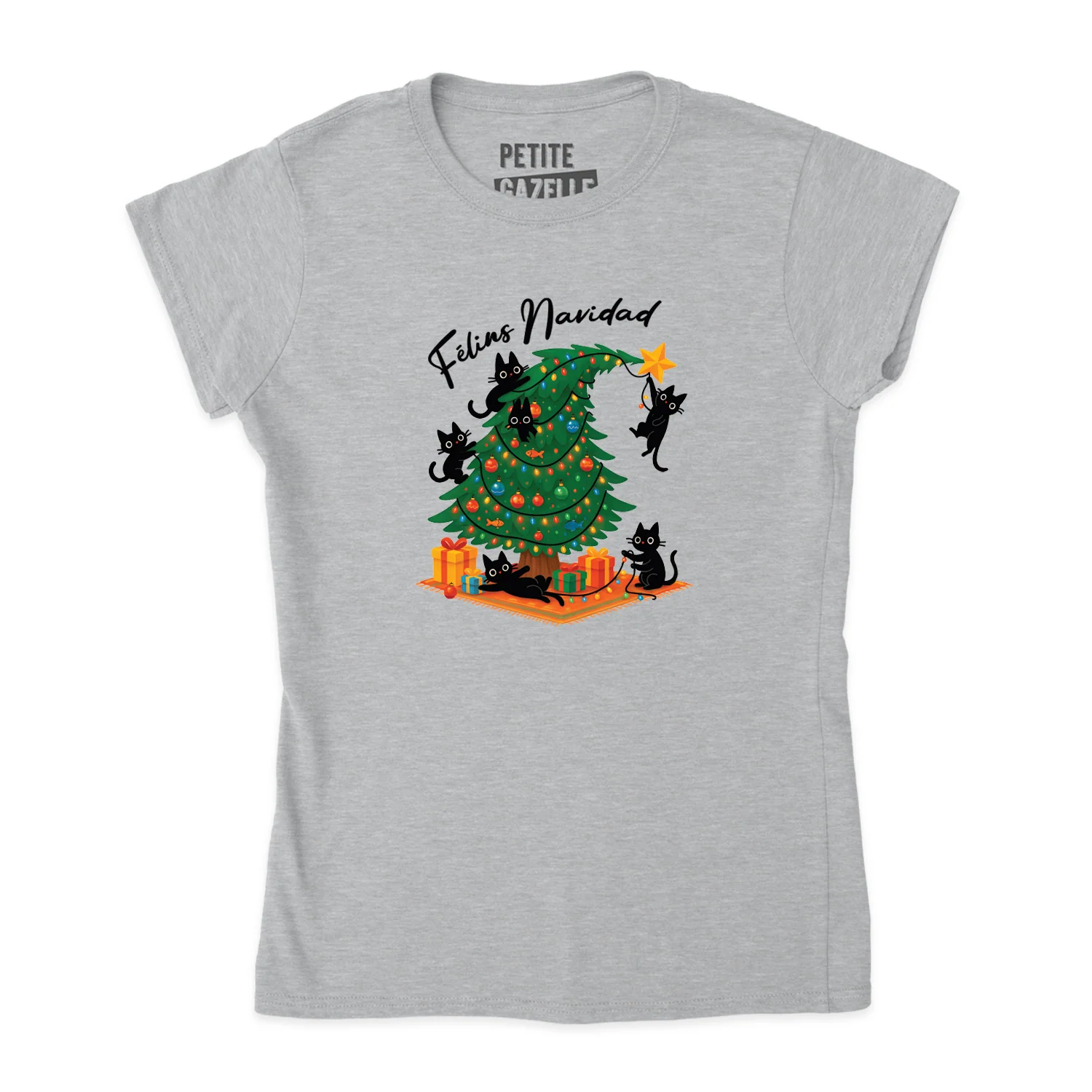 TSHIRT AJUSTÉ | Félins Navidad