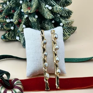 Boucles d'oreilles Eléonora perlées