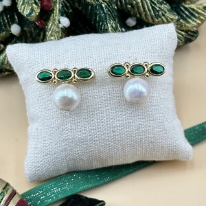 Boucles d'oreilles Myla émeraude