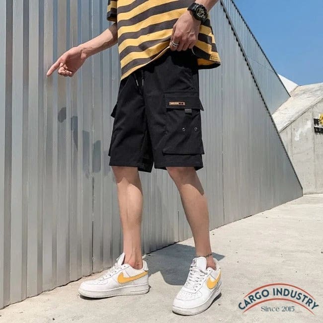 Short Cargo Détails Noir – Image 2