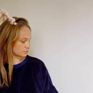 Sweat femme moumoute bleu marine