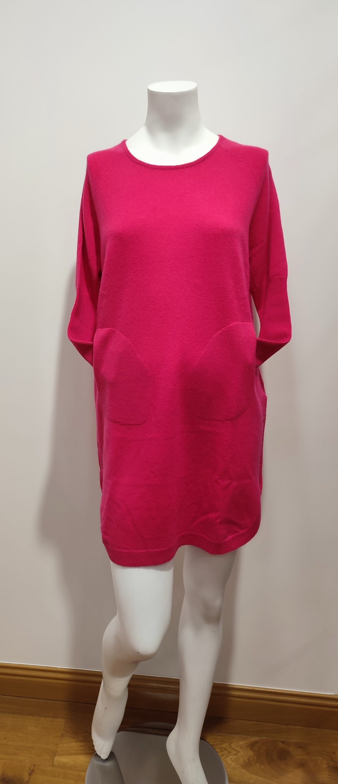 Robe en Cachemire Fuchsia