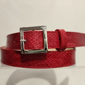 Ceinture Python Rouge