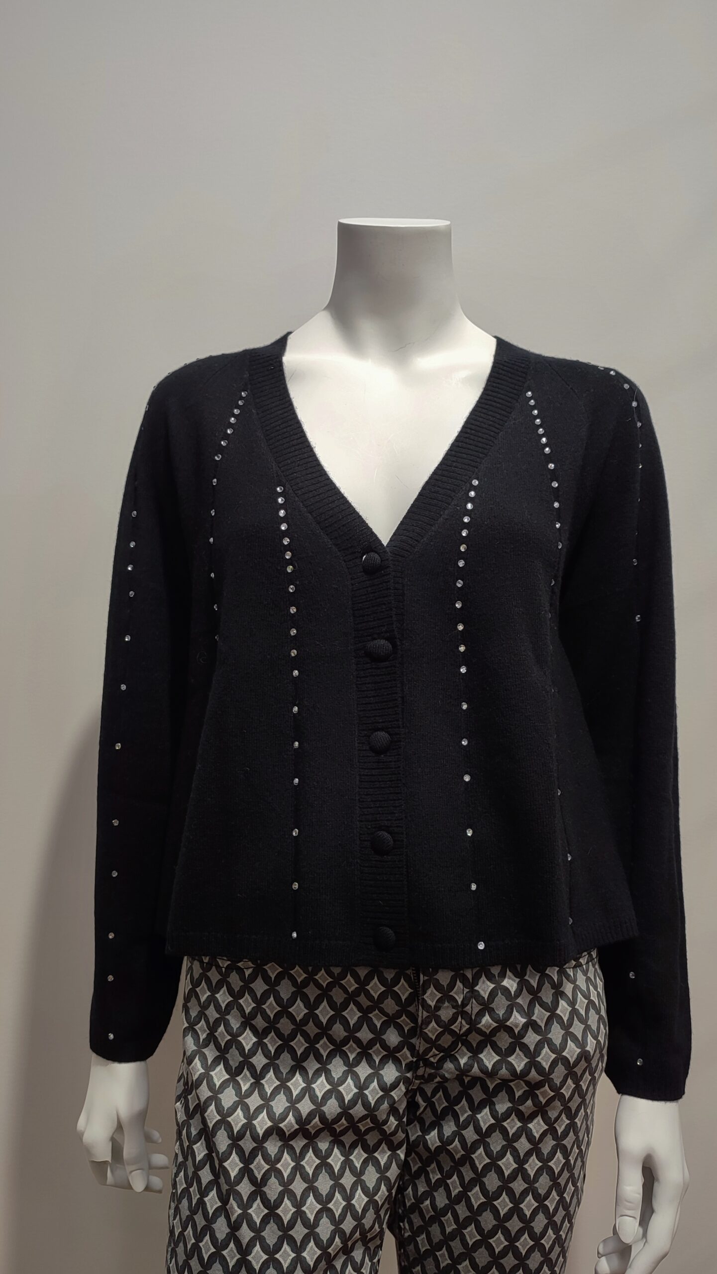 Gilet noir avec strass Notshy