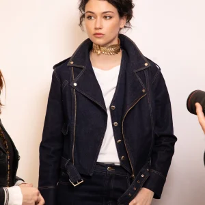 Blouson perfecto BILLIE en jeans éco-responsable