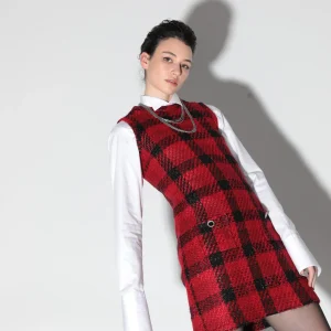 Robe sans manche Emy en tweed italien