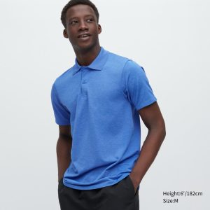 Polo Uniqlo Dry Ex Homme Bleu K9712356