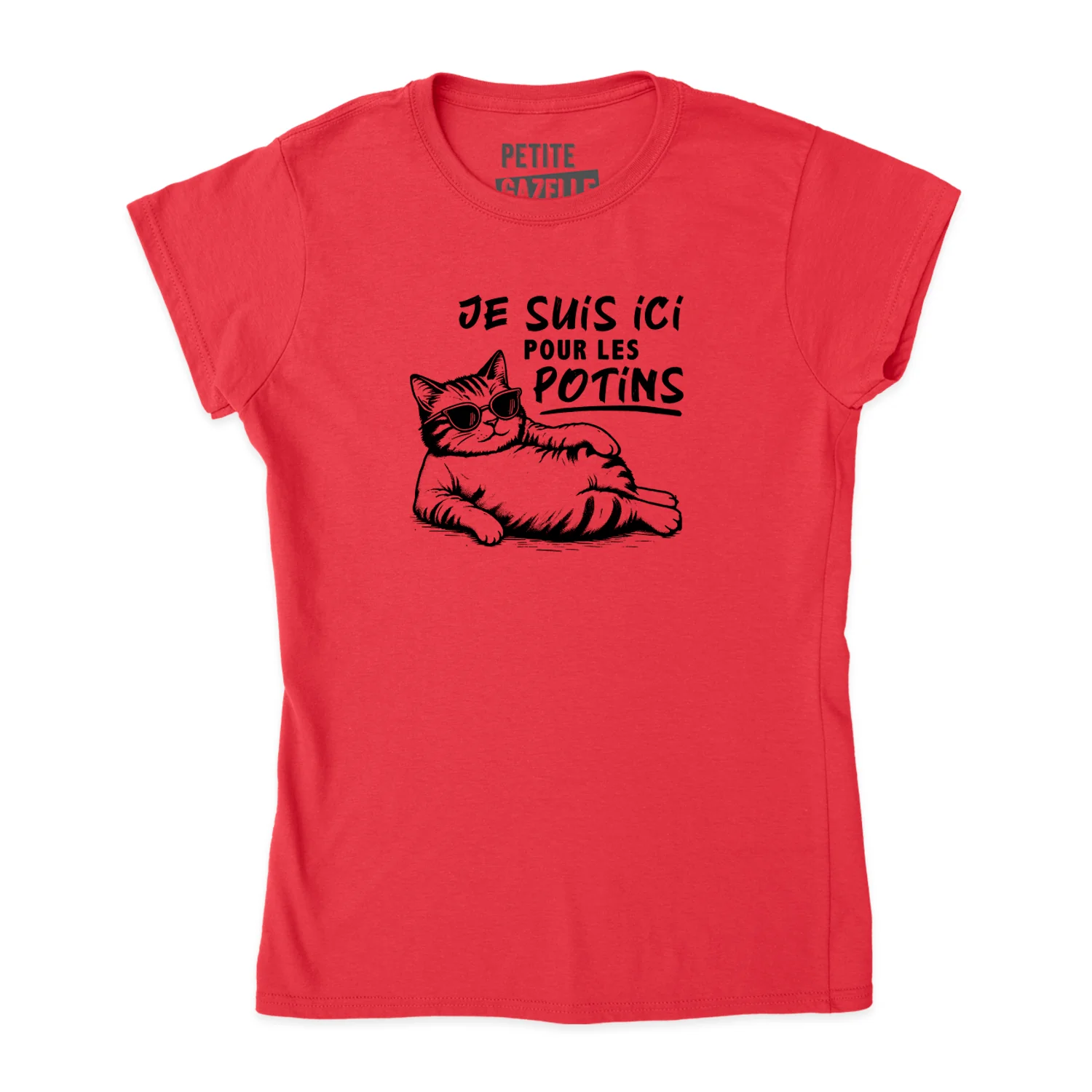 TSHIRT AJUSTÉ | Je suis ici pour les potins – Image 6