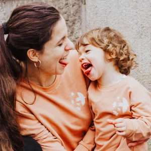 Duo sweat femme et enfant envol pêche