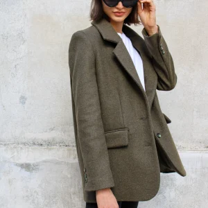 Veste oversize Mathilde - Olive Gris de Provence