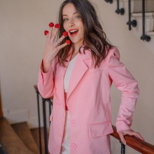 Veste oversize Mathilde - Rose Pastel Toulouse