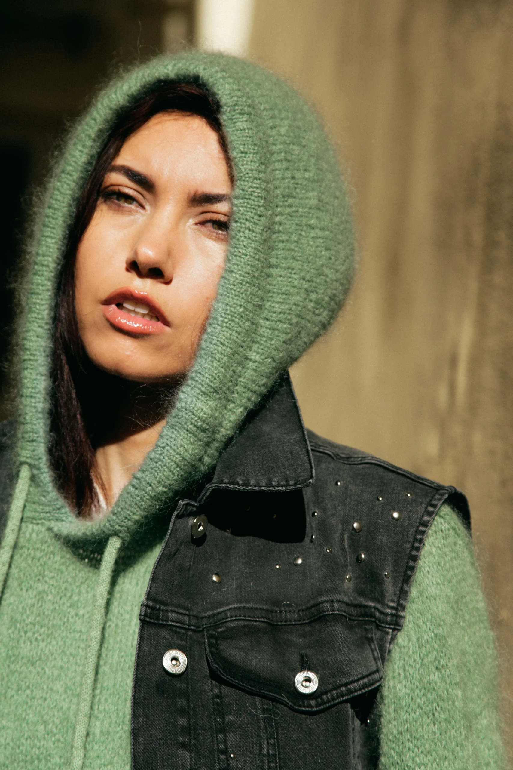 Sweat Gulia en mohair à capuche Jade – Image 3