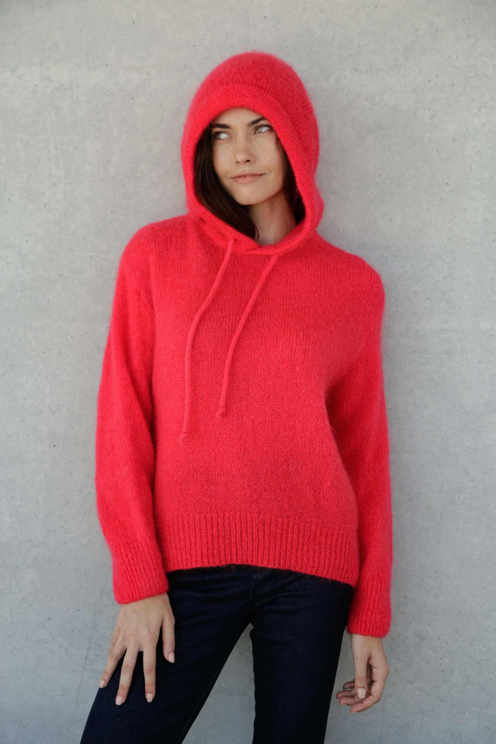 Sweat Gulia en mohair à capuche Rouge – Image 2