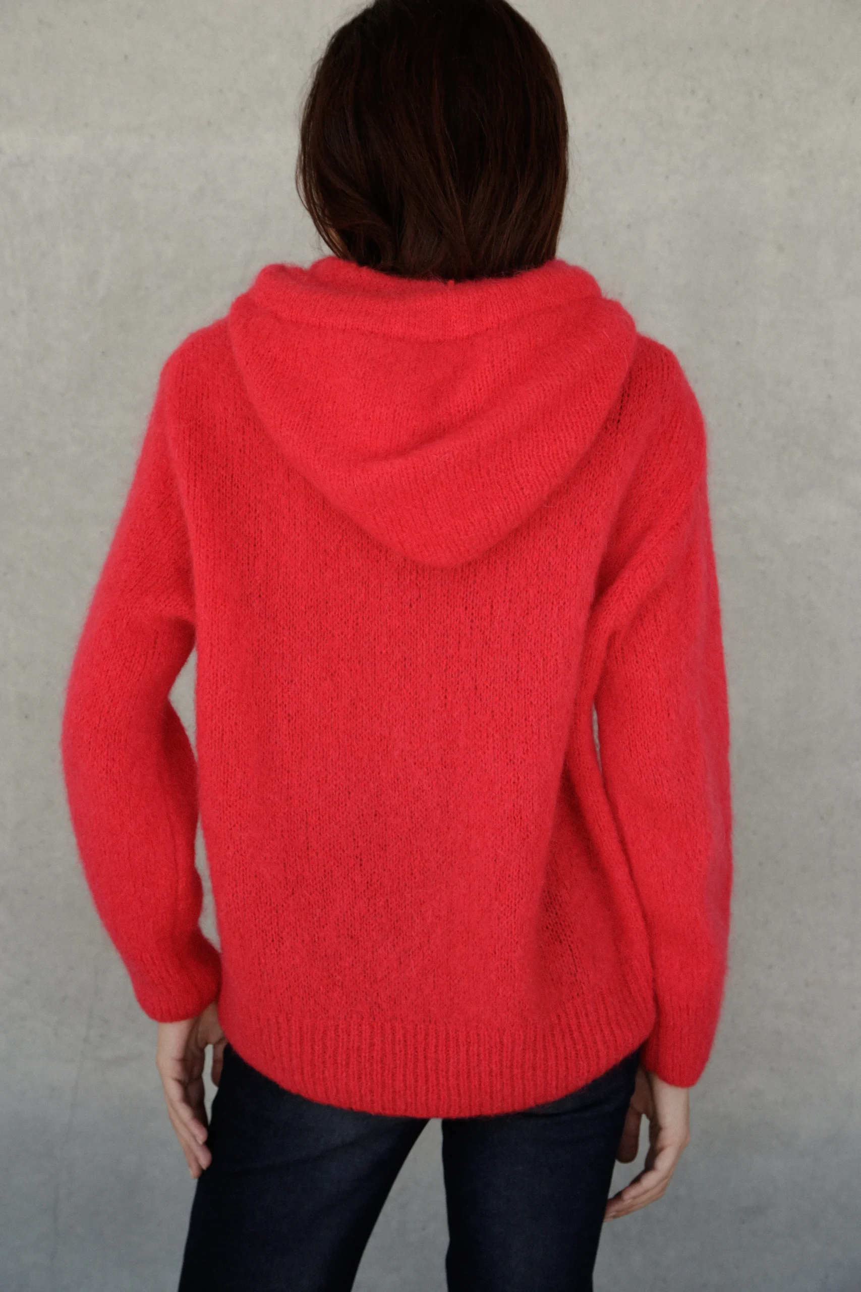 Sweat Gulia en mohair à capuche Rouge – Image 3