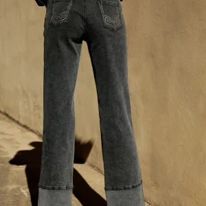 Jeans évasé Odyle en denim gris