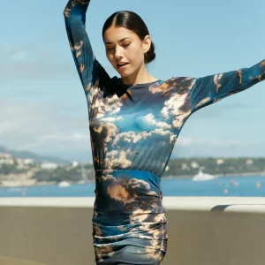 Robe Lua drapée en viscose "nuage"