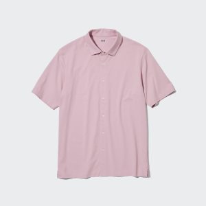 Polo Uniqlo Airism Open Collar Homme Rose I4285973
